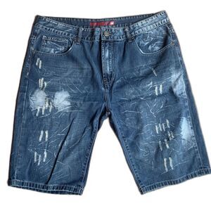 Grindhouse 1106 Men's 38 Blue Denim Jean Shorts Dark Wash NWOT